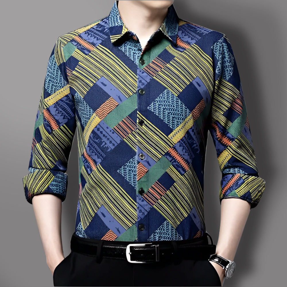 Best Selling Men's Premium Cotton Full Sleeve Shirt (ZIGZAG)