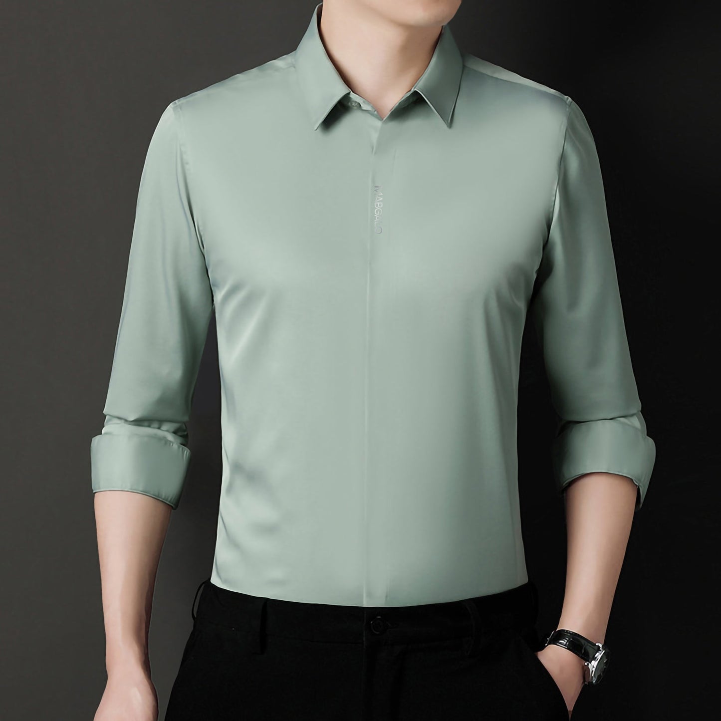 Magbalo®-Men's Solid Premium Cotton Shirt