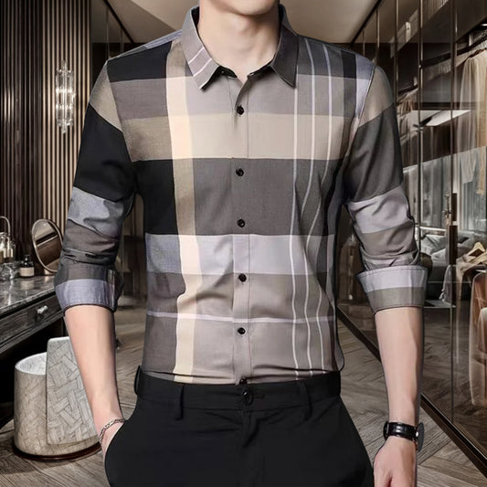 Earth Tone Cotton Full Sleeve Check Shirt (CGL)