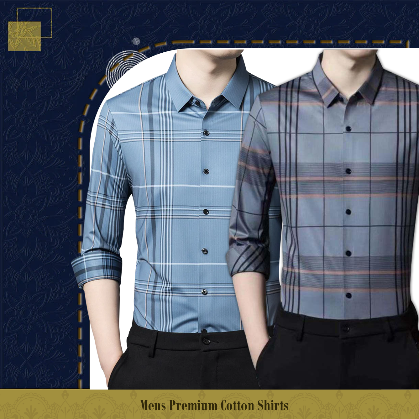 Pack of 2 ( Men's Premium Cotton Shirts ) GL 2+GL