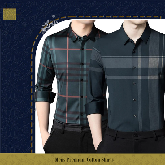 Pack of 2 ( Men's Premium Cotton Shirts ) GBL+DGC