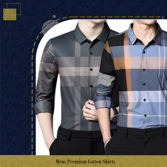 Pack of 2 ( Men's Premium Best Selling Cotton Shirts ) BRG+SOB