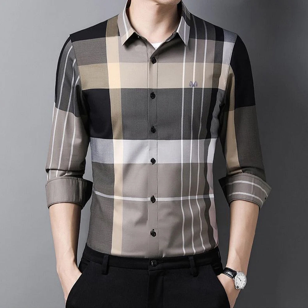 Earth Tone Cotton Full Sleeve Check Shirt (CGL)