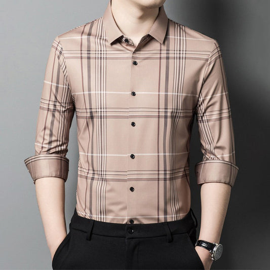 Peachy Charm Cotton Check Shirt (PEACH 2)