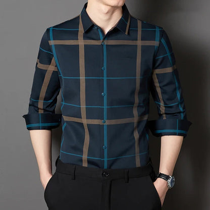 Royal Elegance Men's Premium Cotton Check Shirt