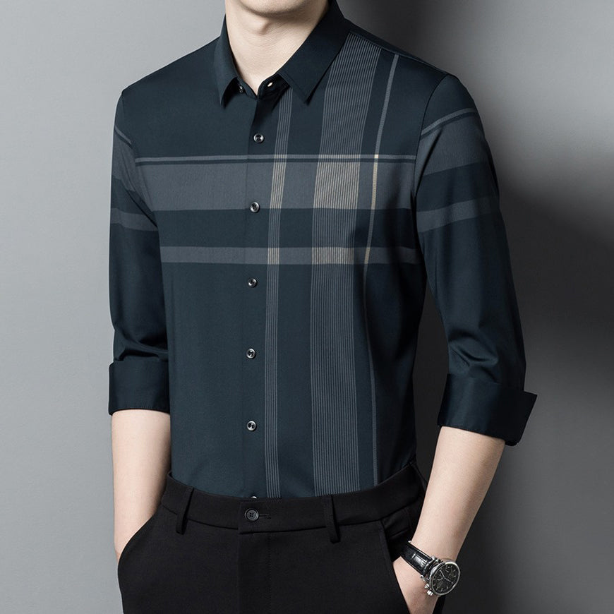 Midnight Men's Premium Cotton Check Shirt (DGC)