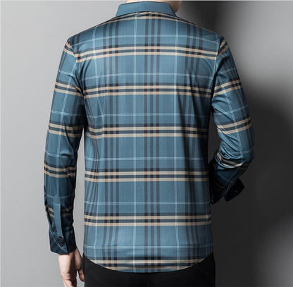 Azure Sky Cotton Full Sleeve Check Shirt (BLUEBOX)