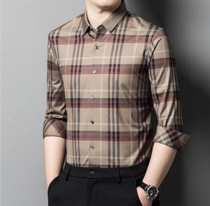 Autumn Spice Cotton Full Sleeve Check Shirt (BROWNBOX)