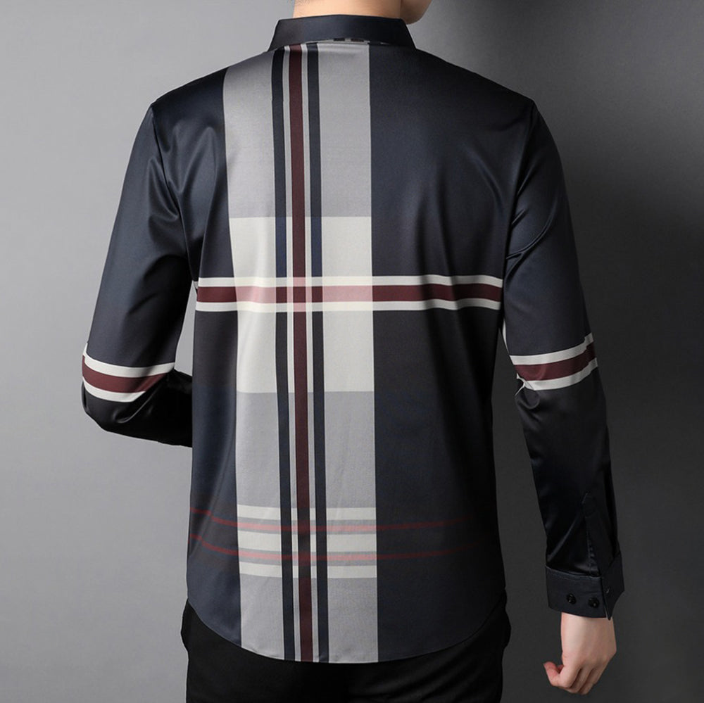 Midnight Blaze Cotton Full Sleeve Check Shirt (BRC)