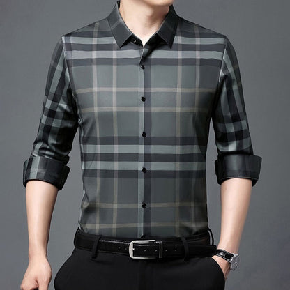 Classic Riverbank Cotton Full Sleeve Check Shirt (GREEN CHECK)