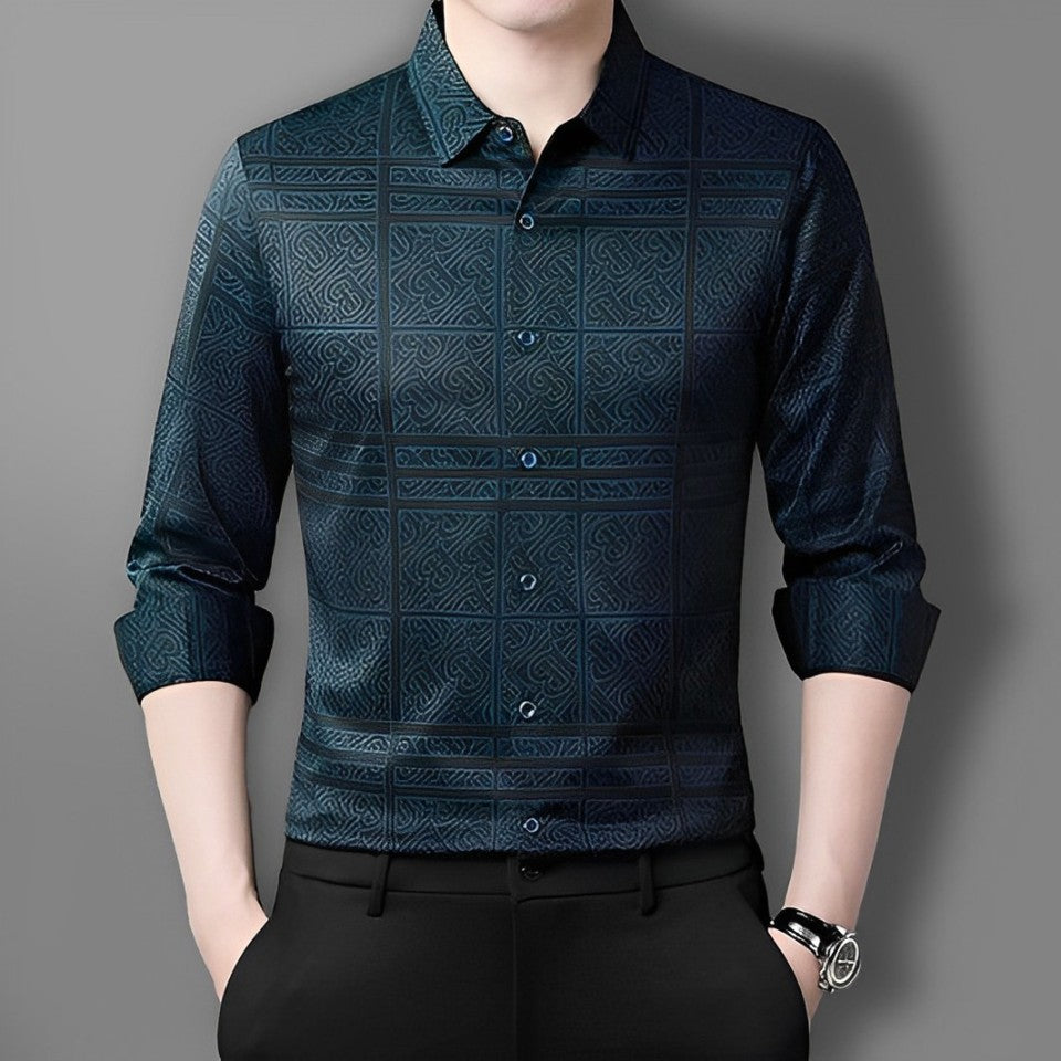 Men's Premium Cotton Check Shirt (Blue P) – FORMAL CUE
